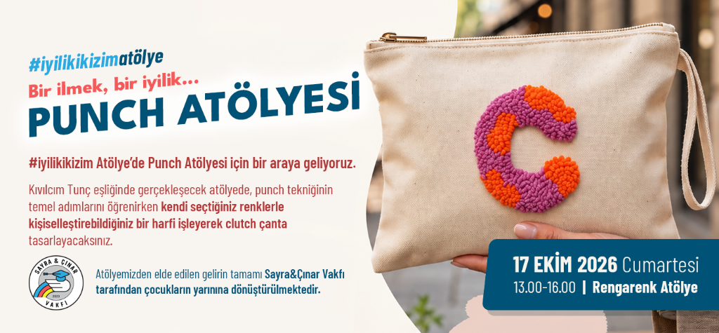 Punch Atölyesi – Keten Clutch Çanta Tasarımı | Kıvılcım Tunç (17 Ekim 2026)